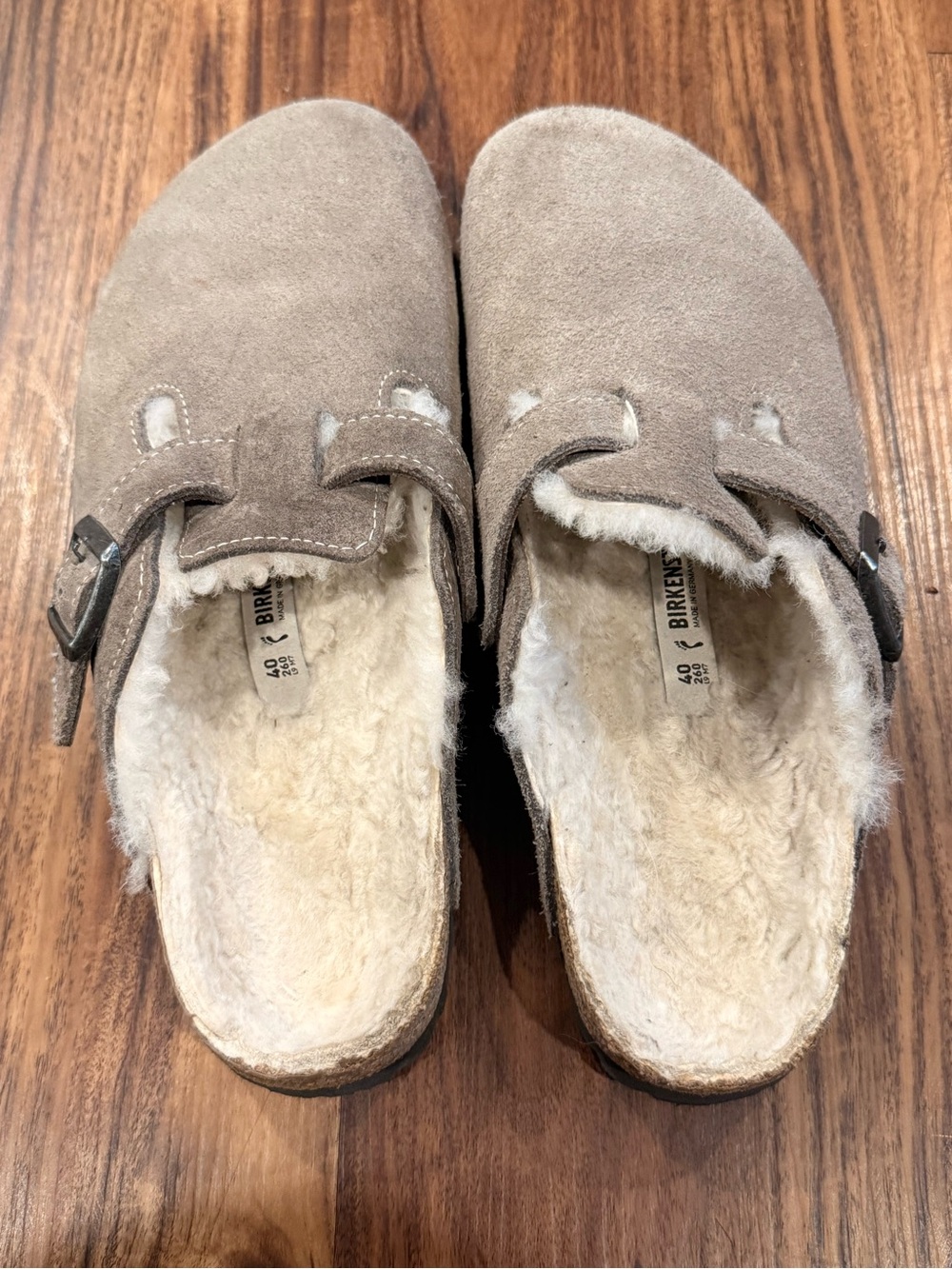 Birkenstock Boston Shearling  Gray Sz EU 40 M-7.5/W-9 - Picture 4 of 8